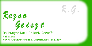 rezso geiszt business card